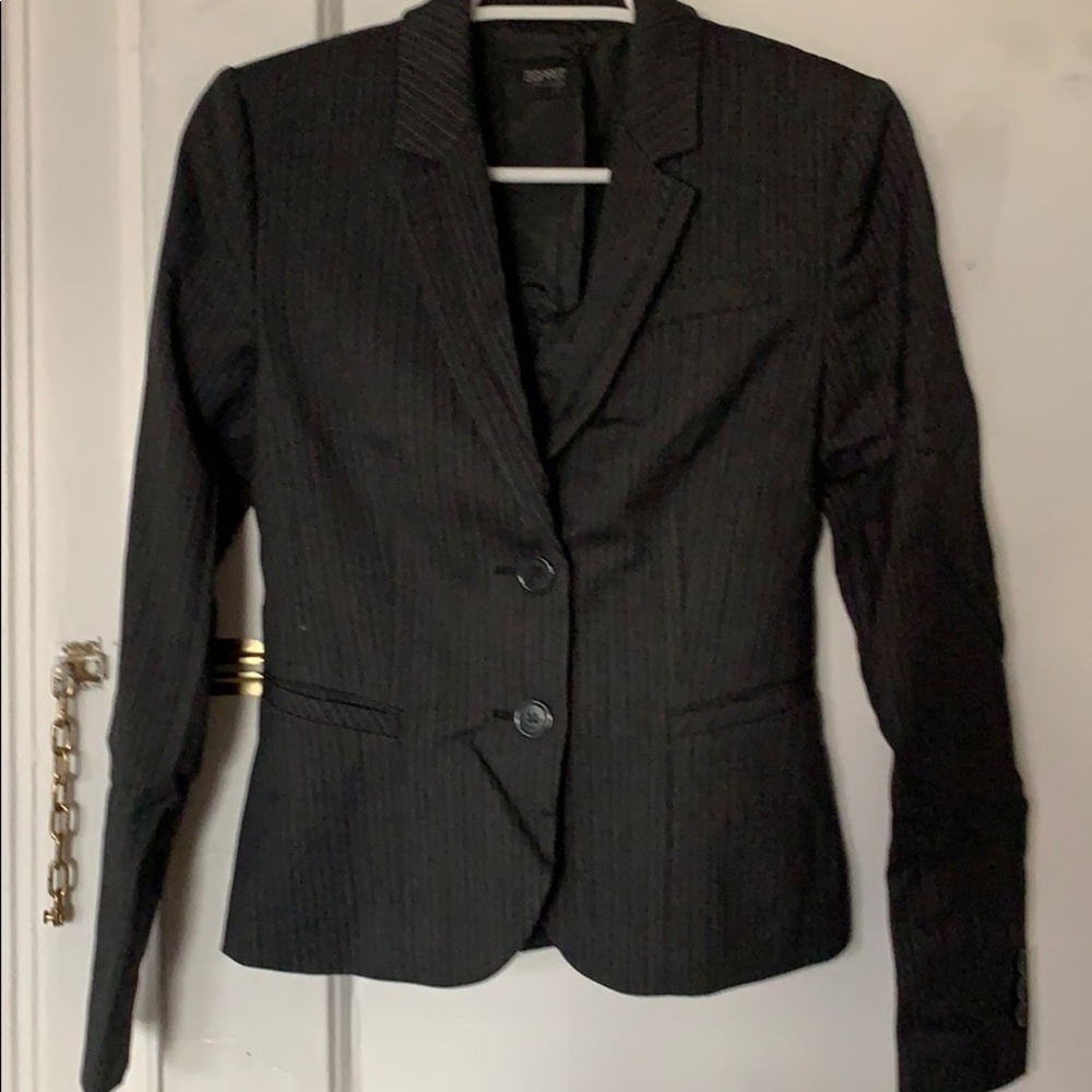 Esprit grey pinstripes single breasted jacket.